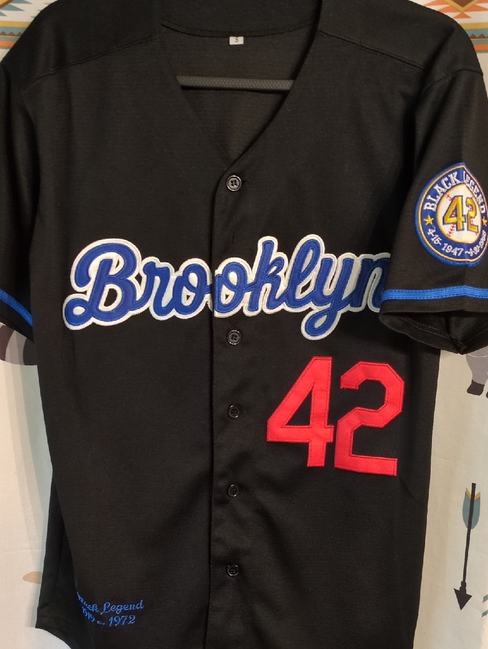 Brooklyn 42 Black Baseball Jersey - Unbranded